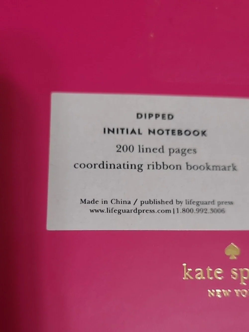 Kate Spade 'A' Initial Hardcover Notebook